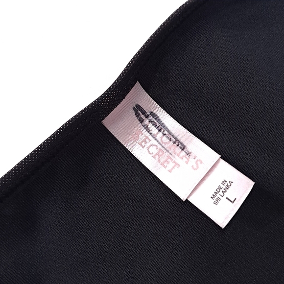 Victoria's Secret Very Sexy Swim Bikini Bottoms Tropical Palms Green Black Large - Picture 6 of 8